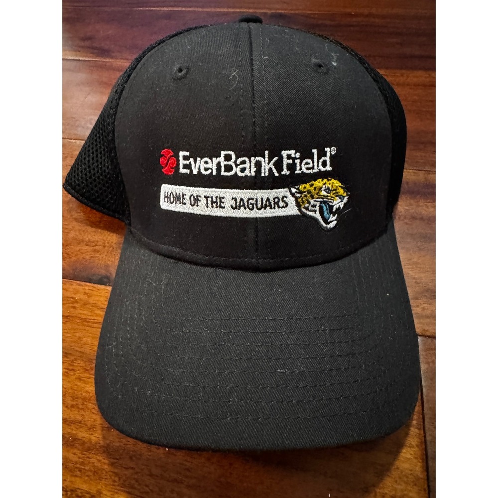 New Era Trucker Hat Mens OSFA Black Excellent EverBank Field Jaguars Snapback